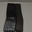 Wireless Ergonomic Keyboard, Split Keyboard with Wrist Rest and Cleaning Brush, 2.4G Computer Keyboard, Comfortable and Natural for Windows PC Laptops (Black)