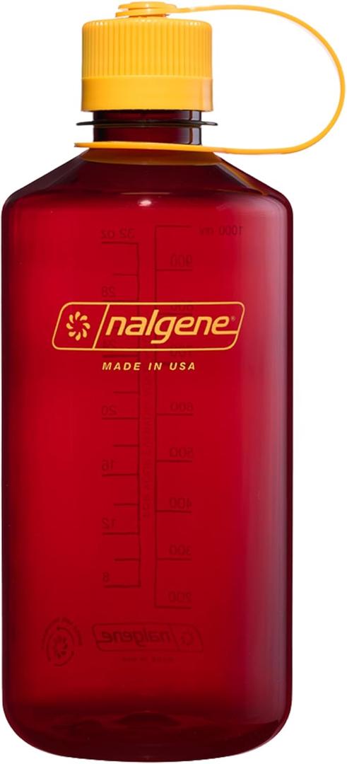 Nalgene 32 oz Narrow Mouth Water Bottle | BPA-Free, Durable & Leak Proof, Lightweight Bottle for Hiking, Gym & Travel, Laker