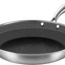 COOKER KING 12 Inch Frying Pan Nonstick,Stainless Steel, Large Size Skillet