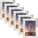 BESCRCL 4x6 Picture Frame with Real Glass Set of 6, Distressed White Wooden Frame 4 x 6 for Wall or Tabletop