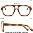 livho Retro Aviator Blue Light Blocking Glasses for Women Men with Soft Case, Trendy Rectangle Computer Eyeglasses