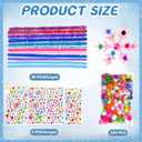 2 x Ertyjikg DIY Pipe Cleaner Snowflake Craft Kit - Pipe Cleaner Pom Poms Stickers Winter Christmas Ornament Making Supplies for Child Adults