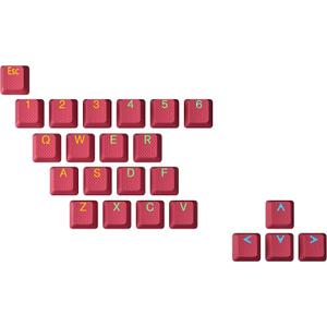Ranked Rubber Keycap Set | Double Shot Translucent | OEM Profile for Mechanical Gaming Keyboard (Viva Magenta, 23 Keys)