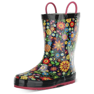 Western Chief Rain Boots with Pull on Handles for Toddlers and Kids - Premium Waterproof Boots for Boys and Girls 12