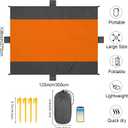 ACH Beach Blanket Waterproof Sandproof Extra Large Beach Mat Oversized 120"108" Portable Lightweight Outdoor Family Mat for Indoor Outside Picnic Camping Hiking Travel (Dark Grey)