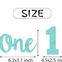 Light Blue 1st Glitter Birthday Centerpiece Sticks 12PCS Number 1 Table Topper One Centerpieces for Tables Anniversary Party Decorations First Birthday Party Supplies