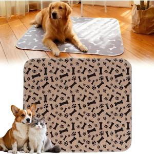Pee Pads with Pheromones, Elite Pads for Cats, Washable Pee Pads for Dogs, Leak-Proof & Anti-Slip Pet Training Pad for Home & Travel (Brown-A, S: 11.8" 11.8")