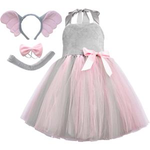 Tutu Dreams Halloween Animal Costumes for Kids Girls Reindeer Giraffe Tiger with Headband Halloween Dress Up Clothes. XXXL Size