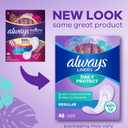 Always Radiant Pantiliners, Regular, Unscented, 48 Liners (Pack of 2)