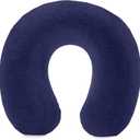 Amazon Basics Semicircular Memory Foam Neck Travel Pillow, Navy Blue