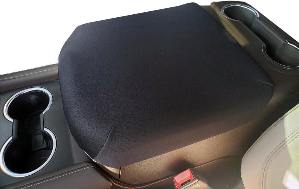 Car Console Covers Plus Made in USA Designed for GMC Yukon Denali, Yukon & Yukon XL 2021-2025 Neoprene Auto Armrest Center Console Cover Protector Black