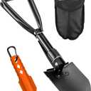 Camping Shovel Set, 3-in-1 Ultra-Light Aluminum Mini Shovel & 18.5'' Folding High Carbon Steel Shovel Ideal for Gardening, Hiking, Camping, Backpacking, Survival, and Emergency scenarios (Black)