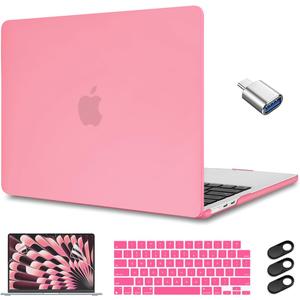 CISSOOK for 2023-2026 MacBook Air 15 inch Case Pink, Plastic Hard Shell Case with Keyboard Cover and Screen Protector for MacBook Air 15 M5 M4 M3 M2 Chip Model A3448 A3241 A3114 A2941 - Matte Pink