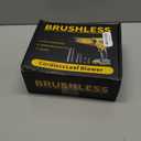 Cordless Leaf Blower for DeWALT 20V Battery,580000RPM Brushless Turbo Jet Blower with 3 Nozzles, Lightweight Handheld Blower for Patio, Lawn, Yard, Leaves, Dust, Garage & Snow Cleaning (No Battery) (Yellow)