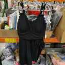 Charmo Plus Size Swimsuit for Women Swim Dress Scalloped One Piece Tummy Control Bathing Suit Ruched Swim Suits 2026 (1X, Black)