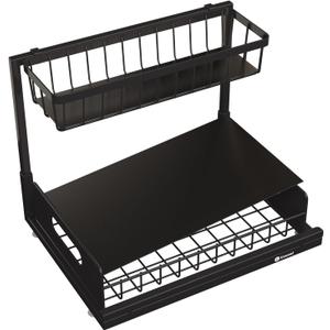 Under Sink Organizer, Pull Out Cabinet Organizer, 2 Tier Slide Out Sink Shelf Cabinet Storage Shelves, Slide Out Under Sink Storage for Kitchen Bathroom Cabinet Laundry (2, Black)