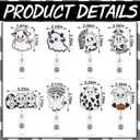 Zeyune 8 Pieces Halloween Ghost Badge Reel Halloween Retractable Badge Holders Cow Ghost Tag Clip Gift for Nurse Doctor Teachers Students