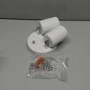 2 Light Track Lighting Fixtures Ceiling, Matte White Round Directional Ceiling Spotlight, GU10 Flush Mount Track Fixture, Flexibly Rotatable Light Head for Kitchen/Living Room, Bulb Not Included