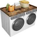 Ulif Washer Dryer Countertop, Melamine Matte Surface for Laundry Storage and Organization, Whole Piece of Laundry Room Countertop, 27.5" W x 54" L x 2.6" H, Rustic Brown