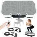 Zoomsnail Vibration Plate Exercise Machine, 8000 Vibrations/min Adjustable Fitness Platform, 400 Lbs Capacity Whole Body Workout Extra Large Size Platform with Bluetooth for Weight Loss, Women & Men
