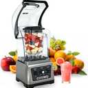 Cittiwo Commercial Blender Heavy Duty Restaurant with 64oz Jar, 2200W Professional-Grade Smoothie Blender, Ice Crush, Frozen Drinks, Quiet Shield, Self-Cleaning