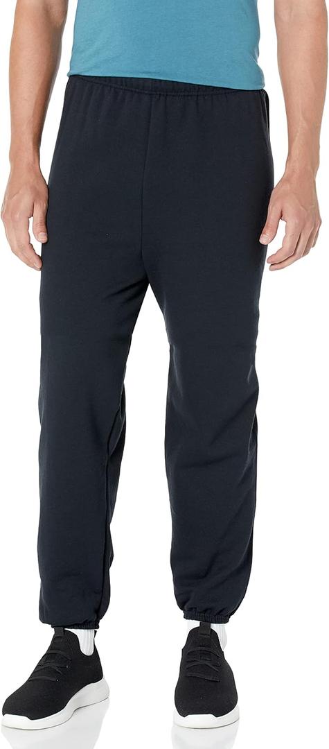 Jerzees Men's NuBlend Fleece Joggers & Sweatpants, Cotton Blend (Large, Black)