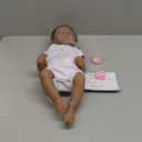 Realistic Reborn Baby Dolls Black Girl 20inch Lifelike Handmade African American Weighted Real Silicone Tan Skin Sleeping Baby Dolls Closed Eyes Best Gift Set for Age3+