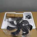 DLLT Caged Ceiling Fan with Light: 20" Farmhouse Fandelier with Lights and Remote & APP - Black Rustic Semi Flush Mount Bladeless Ceiling Fans Enclosed Fan for Bedroon Kitchen Living Dining Room