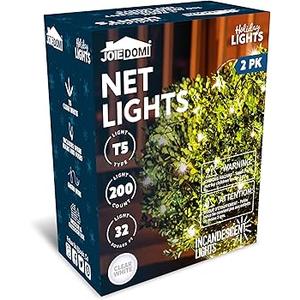 Joiedomi Christmas Net Lights,150 Warm White Net Lights for Indoor & Outdoor Decorations, Christmas Eve Night Decor, Christmas Tree, Bushes