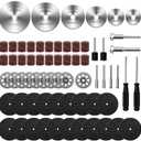 66Pcs Cutting Wheel Set for Dremel Rotary Tool 20Pcs Resin Cutting Discs 6Pcs HSS Circular Saw Blades 10Pcs 545 22mm Diamond Cutting Wheels 20Pcs Sanding Drum 8Pcs Shank and 2Pcs Screwdrivers