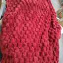 2 PCS Fleece Throw Blanket for Couch, Extra Large Fuzzy Deep Red Bed Blankets, Soft Cozy Plush Sofa Throws for All Seasons, 50x70 Inches 