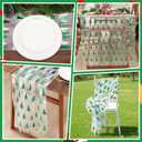 Tenceur Silver Green Xmas Tree Christmas Table Runner Tulle Runner 120 Inch 10ft Winter Festival Holiday Kitchen Dining Table Decoration for Home Party Indoor