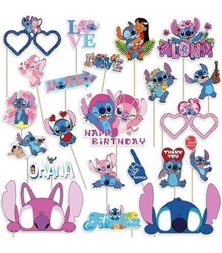22 Pcs Party Decorations, Cute Photo Booth Props, Cartoon Party Supplies for Girls and Boys, Birthday Party Celebration Decoration Photography Props
