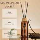 M&SENSE Reed Diffuser Set, Madagascar Vanilla Scented 6.3 fl oz Natural Essential Oil Diffusers with Sticks, Non-Toxic Organic Air Freshener, Long-Lasting Fragrance Oils for Living Room Bedroom