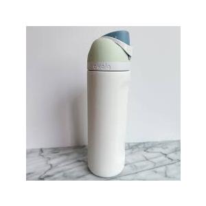 Owala FreeSip Stainless Steel Water Bottle, 24oz, Shy Marshmallow White