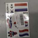 3 x Netherlands Temporary Tattoos, Dutch Flag Face Stickers, Red White Blue Patriotic Body Tattoos, Holland Windmill Tulip Soccer Face Decals for 2026 World Cup Netherlands Party Supplies