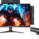 Computer Speakers for Desktop PC Monitor, USB or Type C Plug-in Soundbar, Clip-On Speaker, Wired Laptop Gaming Speakers with Volume Wheel & One-Touch Mute, Compatible with Mac Windows iPhone iPad