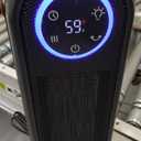 Space Heaters for Indoor Use, 16 Inch Portable Electric Heater for Office, 1500W Fast Heating Space Heater with Thermostat, 90°Oscillation, 12H Timer, Remote, Safe, Ultra-quiet Room Heater for Bedroom
(Display Screen, Black)