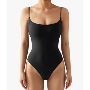 SUUKSESS Women Sexy Square Neck Thong Bodysuit Backless Cami Bodysuit Top
Medium