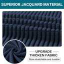 Turquoize 3 Piece Sofa Covers for 2 Cushion Couch Sofa Slipcover Soft Couch Cover for Dogs-Washable Sofa Furniture Covers with 2 Individual Cushion Covers, Thick Jacquard Fabric (Loveseat, Navy)
