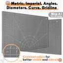 Premium 24" x 36" Large Self Healing Sewing Mat, 5-Ply Rotary Cutting Mat for Quilting, Double-Sided Cutting Board for Crafts Cutting Fabric Leather Modeling Projects, Anthracite Gray A1