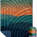 Camping Blanket,Lightweight Puffy Printed Camping Blanket Packable Outdoor Blanket for Camping,Traveling, Stadium, Hiking, Picnics (52x75", Dawn)