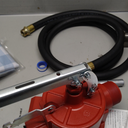 Fill-Rite FR152 Piston Hand Pump with Hose & Nozzle Spout, Red