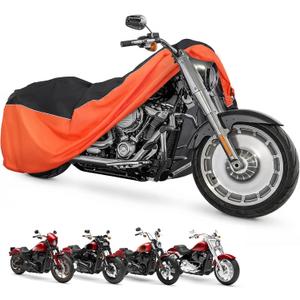Benlari Upgraded Waterproof Motorcycle Cover Compatible with Sportster, Iron 883, Forty-Eight, Nightster Special, Superlow, Superlow 1200T (87"x37"x50")