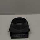 Hon&Guan Dryer Vent Cover Outside with Removable Mesh, Wall Mount Extractor Vent with Rubber Cushioned Non-Return Flap, High Quality Iron Outside Dryer Vent Cover for House (Black, 6 Inch)