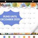 Desk Calendar 2025-2026, 18 Months Calendar Runs from July 2025 to December 2026 - Large 17" x 12" Desktop/Wall Monthly Calendar for Home School, or Office - 2026 New Edition, Botanic Whimsy Pattern