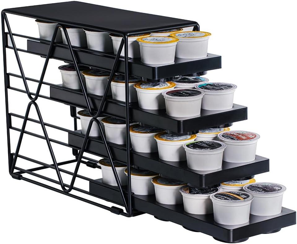 4 Tier Coffee Pod Holder for KCup Organizer Save Space Countertop Kitchen(40 Pods )