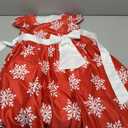 Toddler Baby Girls Christmas Dress Snowflake Print Wedding Formal Birthday Party Dresses with Bowknot Belt, Red 10yrs