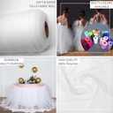White Tulle Fabric Rolls 54 Inch by 20 Yards Fabric Tulle Bolt for Wedding Decorations Christmas Gift Wrapping Plant Cover DIY White Tutu Baby Shower Table Skirt Birthday Party Craft Supplies