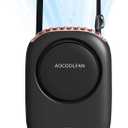 AOCOOLFAN Portable Neck Fan, Mini Small Personal Handheld Fan USB Rechargeable 3 Speed for Girls Boys Woman Eyelash Travel Home Office Outdoor (Black)